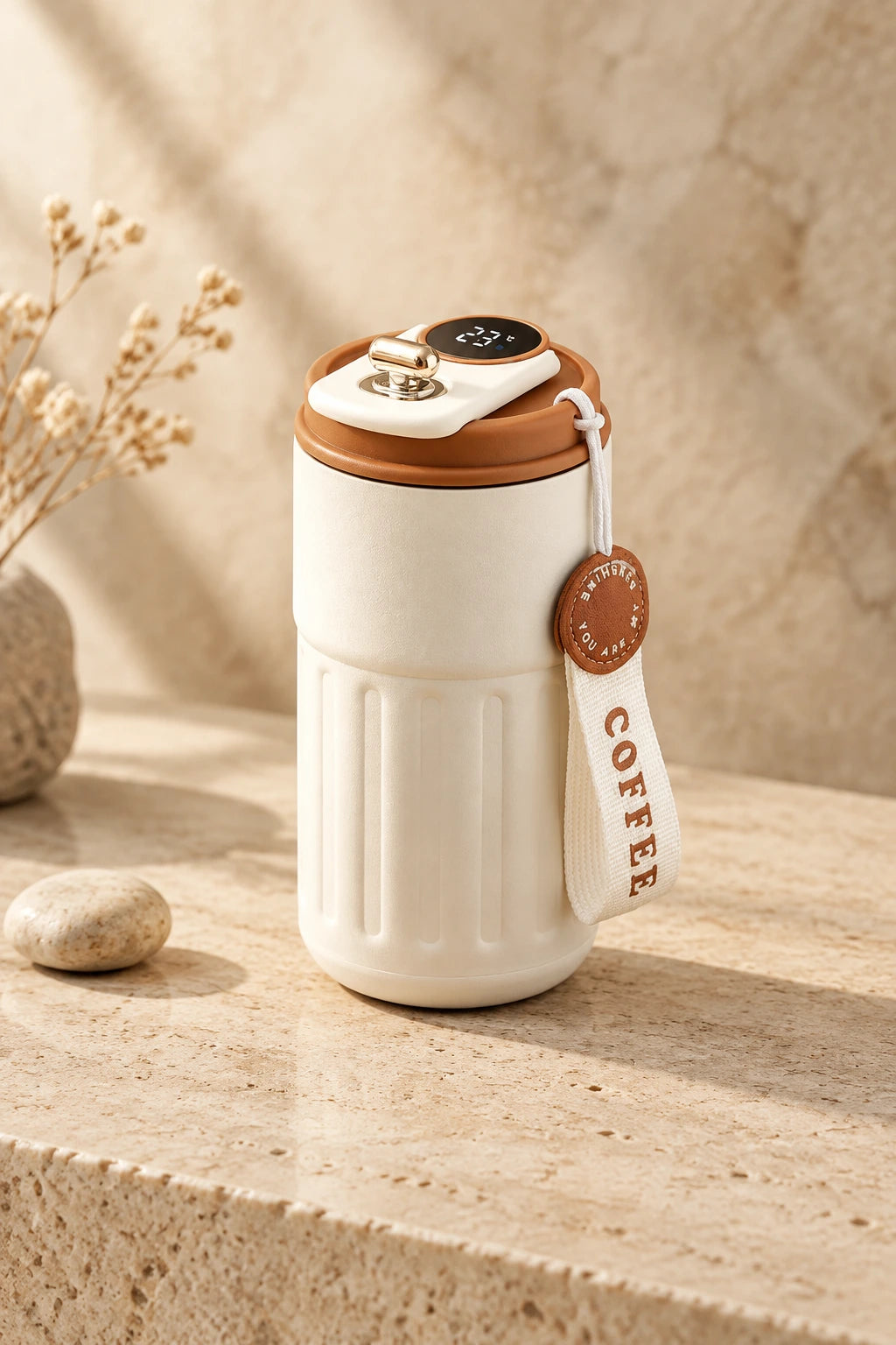 Mug isotherme inox OZIA – Température LED