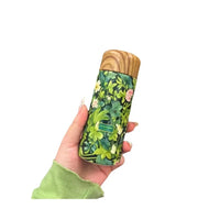 Gourde Liva 180 ml motif floral vert pastel, étanche, réutilisable et éco-responsable