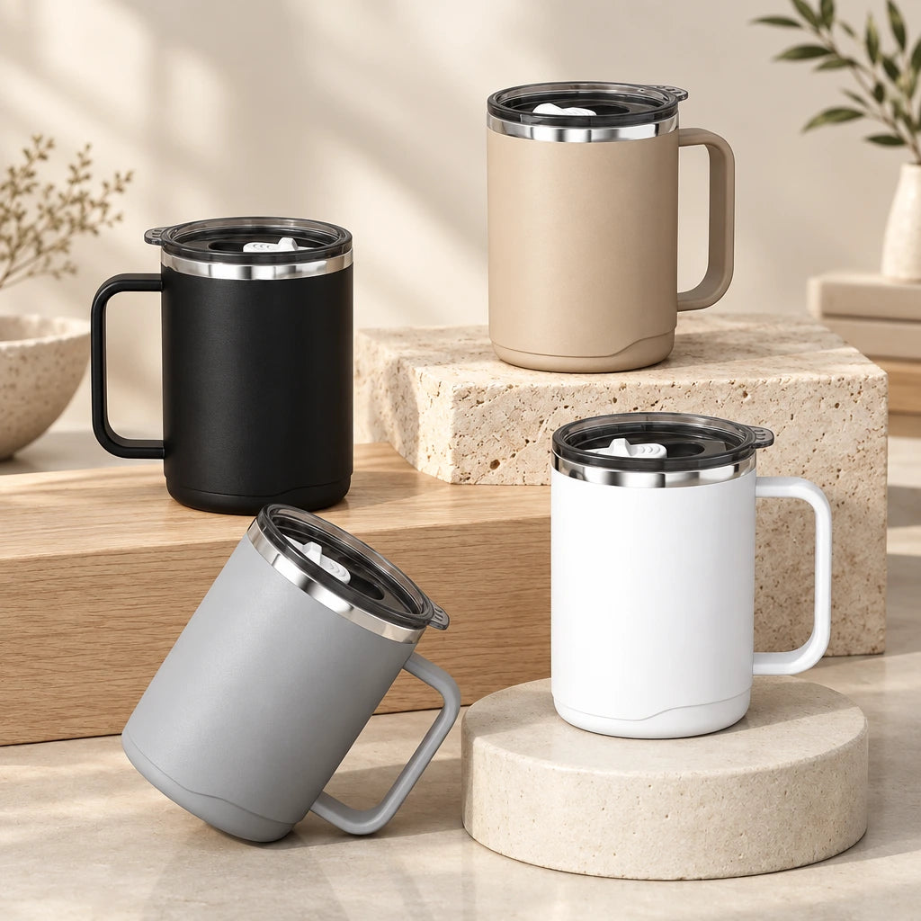 Mug isotherme inox NILO 500 ml – Avec poignée