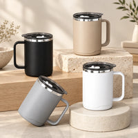 Mugs NILO à poignée en noir, beige, gris et blanc