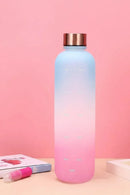 New 1L Water Bottle with Time Stamp BPA Free Reusable Fitness Sports Outdoor Travel Leakproof Water Cup Frosted Kettle