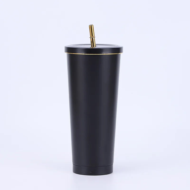Gourde Nubo chromée inox 500 ml remplie d’eau fraîche, conserve au froid 24 h
